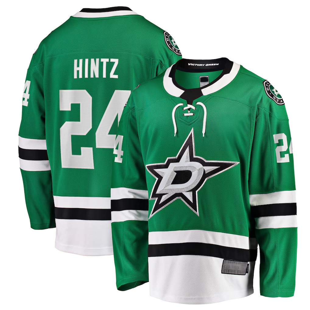 Gdoa D.Stars #24 Roope Hintz Kelly Green Home Breakaway Player Jerseys