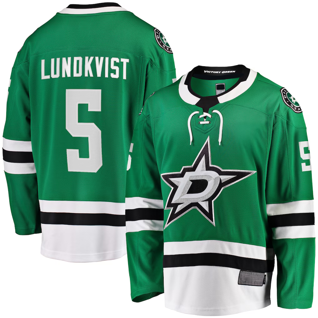 Gdoa D.Stars #5 Nils Lundkvist Kelly Green Home Premier Breakaway Player Jerseys