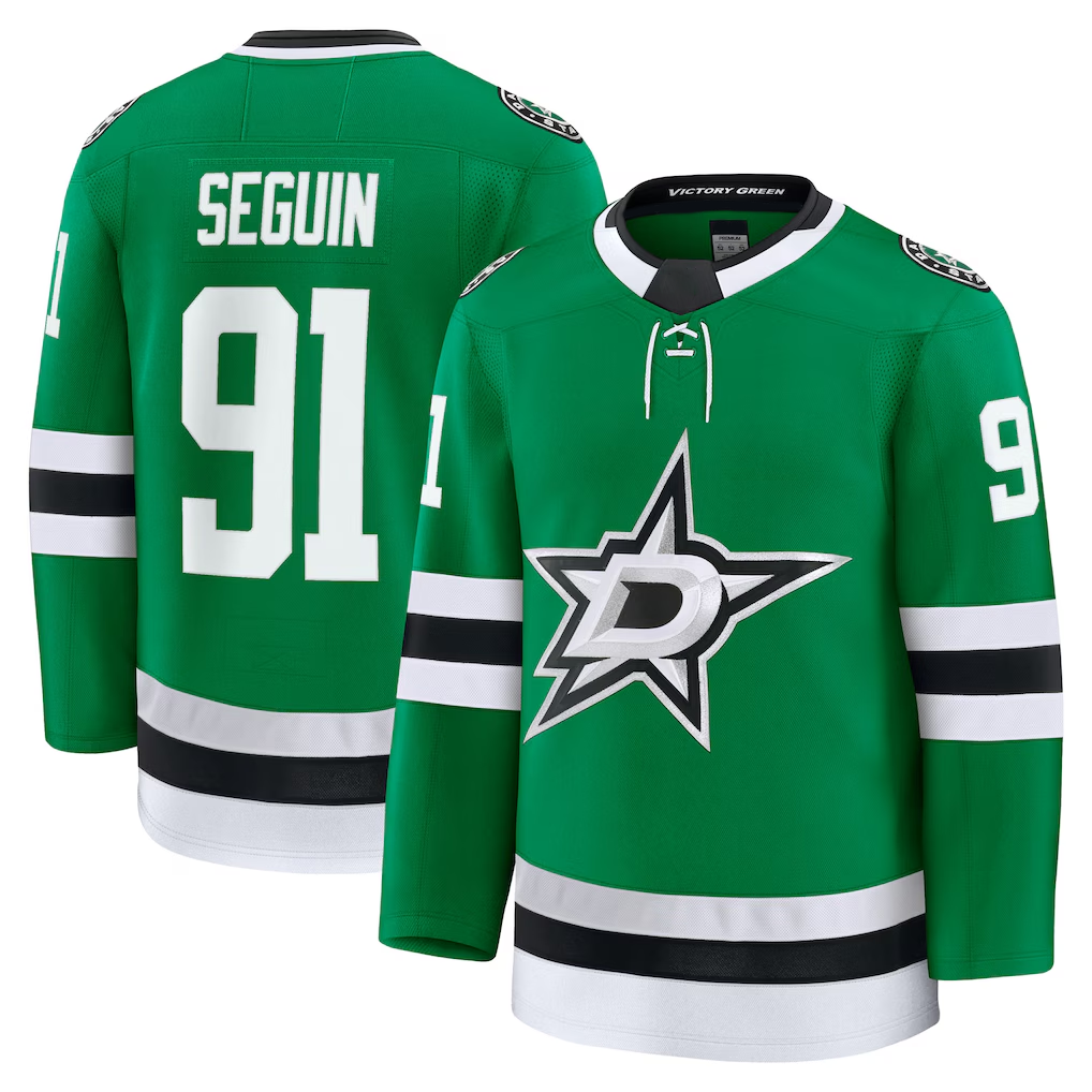 Gdoa D.Stars #91 Tyler Seguin Kelly Green Home Premium Jerseys