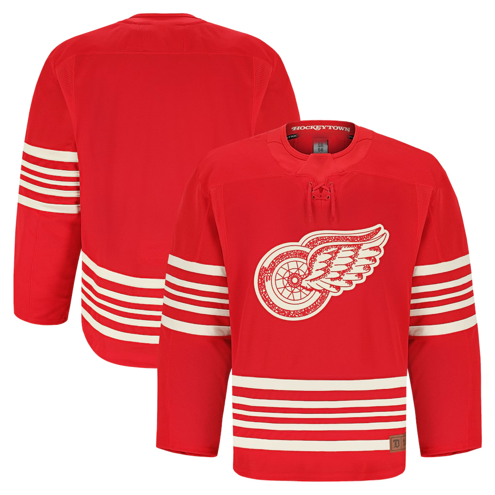 Gdoa D.Red wings Red Centennial Authentic Pro Jersey