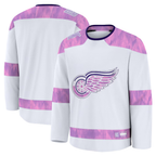 Gdoa D.Red wings White 2024 Hockey Fights Cancer Practice Jerseys