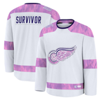Gdoa D.Red wings White Hockey Fights Cancer Survivor Practice Jerseys
