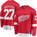 Gdoa D.Red wings #27 Michael Rasmussen Red Home Breakaway Player Jerseys