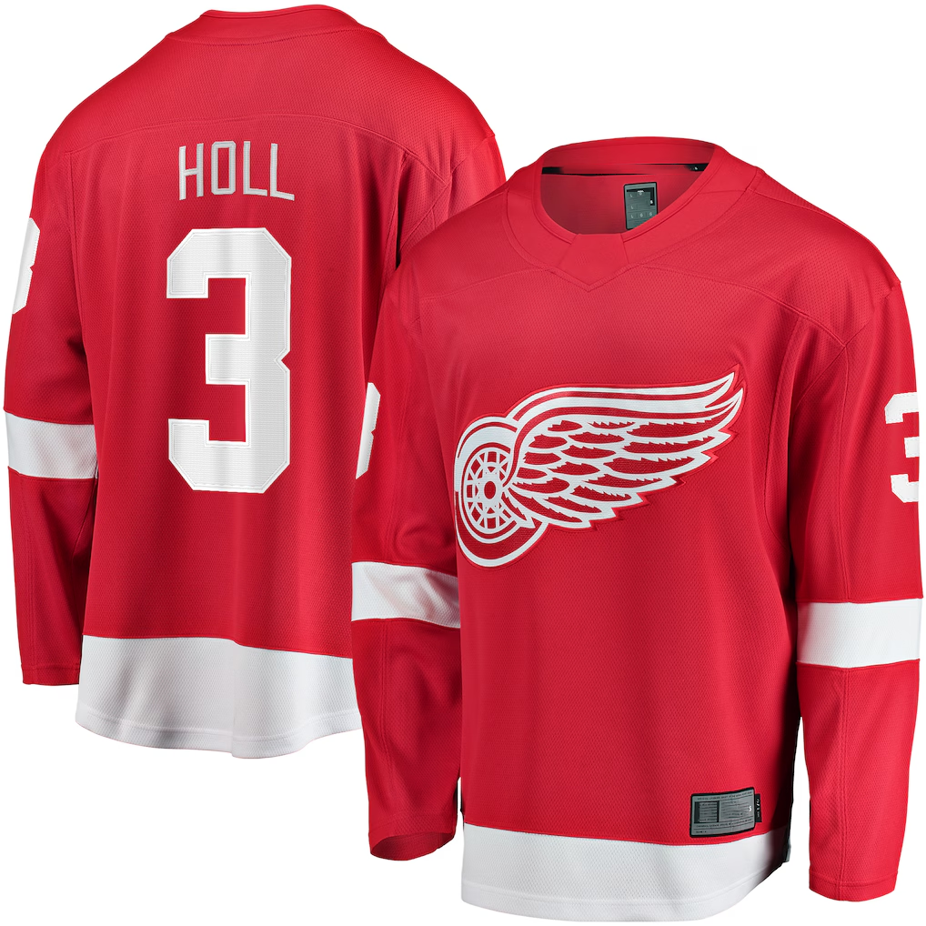 Gdoa D.Red wings #3 Justin Holl Red Home Breakaway Jerseys
