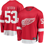 Gdoa D.Red wings #53 Moritz Seider Red Home Breakaway Player Jerseys