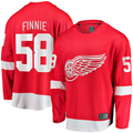 Gdoa D.Red wings #58 Emmitt Finnie Red Home Breakaway Jerseys