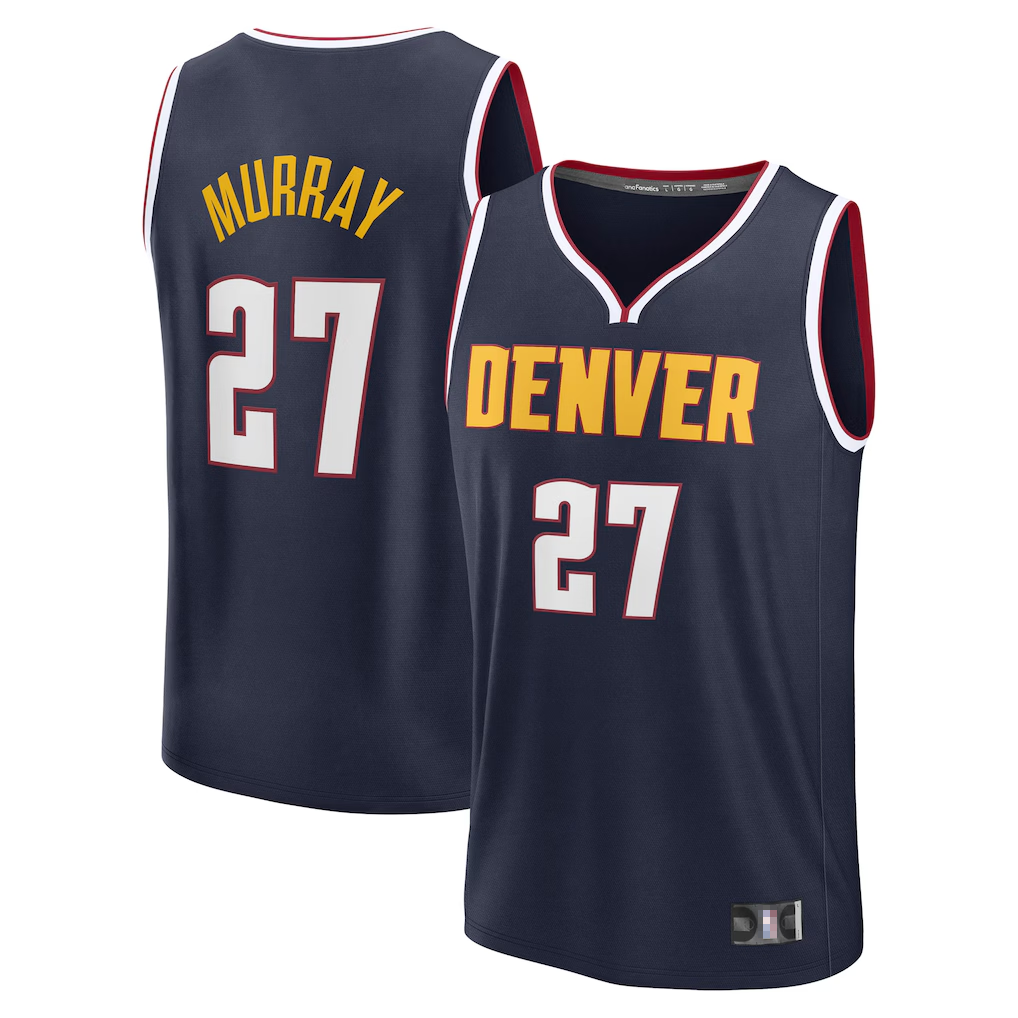 Edoa D.Nuggets #27 Jamal Murray Navy Fast Break Replica Player Jerseys - Icon Edition