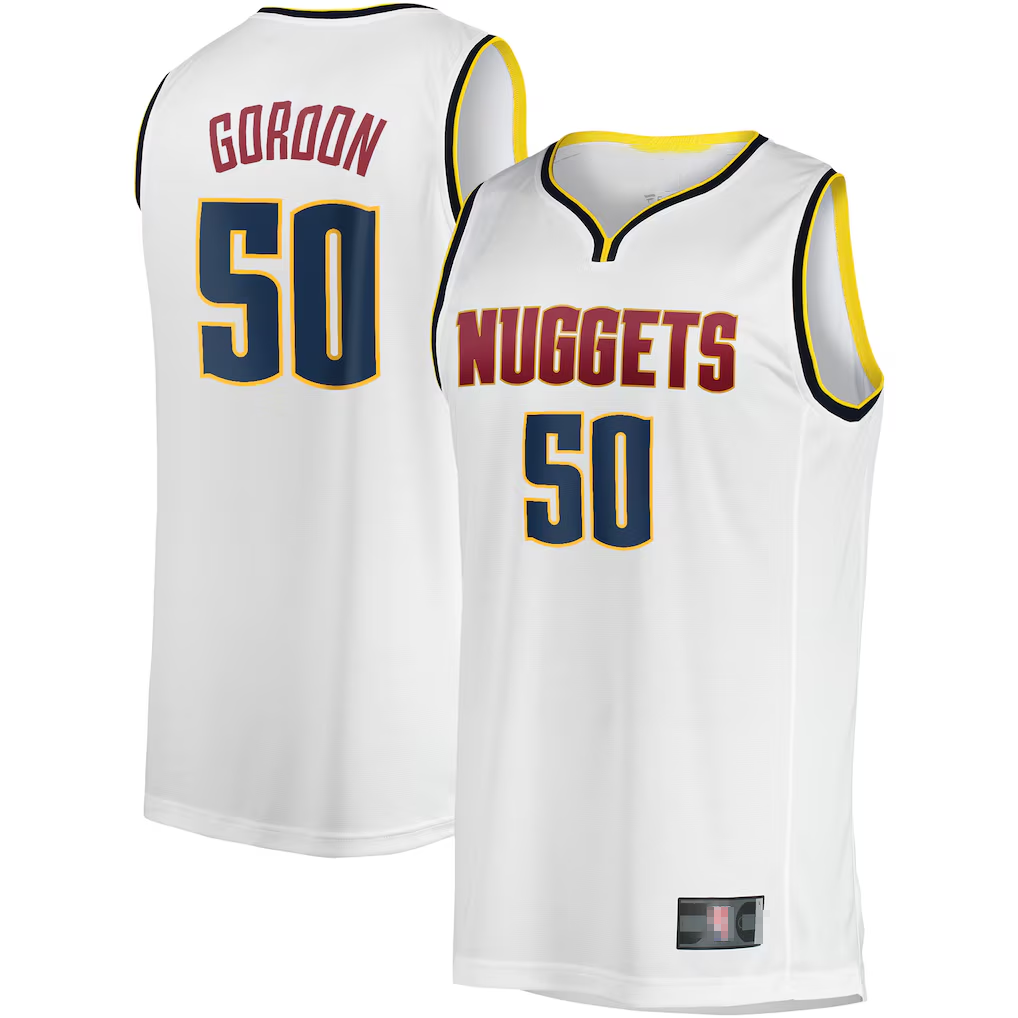 Edoa D.Nuggets #50 Aaron Gordon White Fast Break Player Jerseys - Association Edition