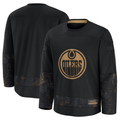 Gdoa E.Oilers Black 2024 Military Appreciation Practice Jerseys