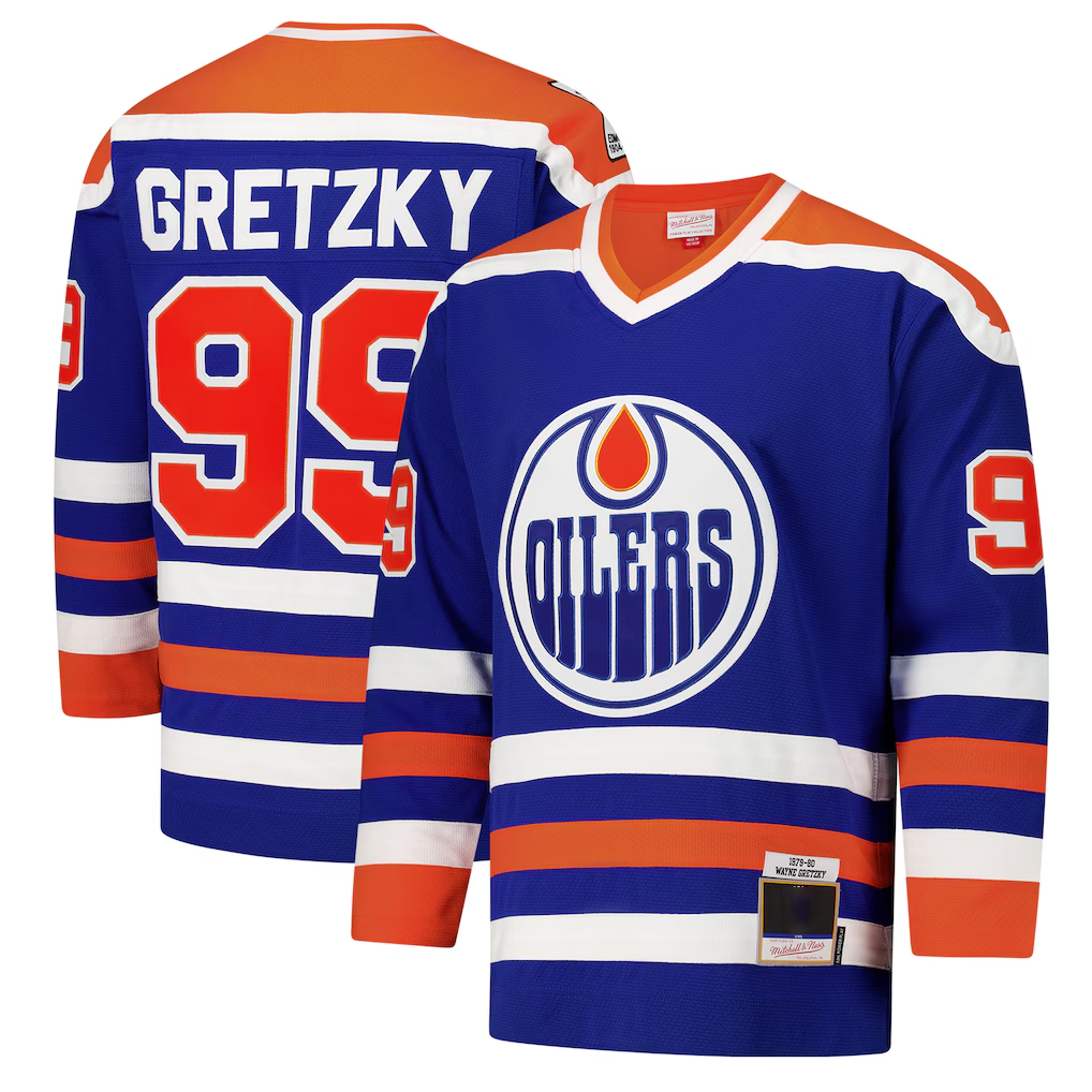Gdoa E.Oilers #99 Wayne Gretzky Royal 1979-80 Power Play Jerseys