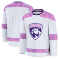 Gdoa F.Panthers White 2024 Hockey Fights Cancer Practice Jerseys