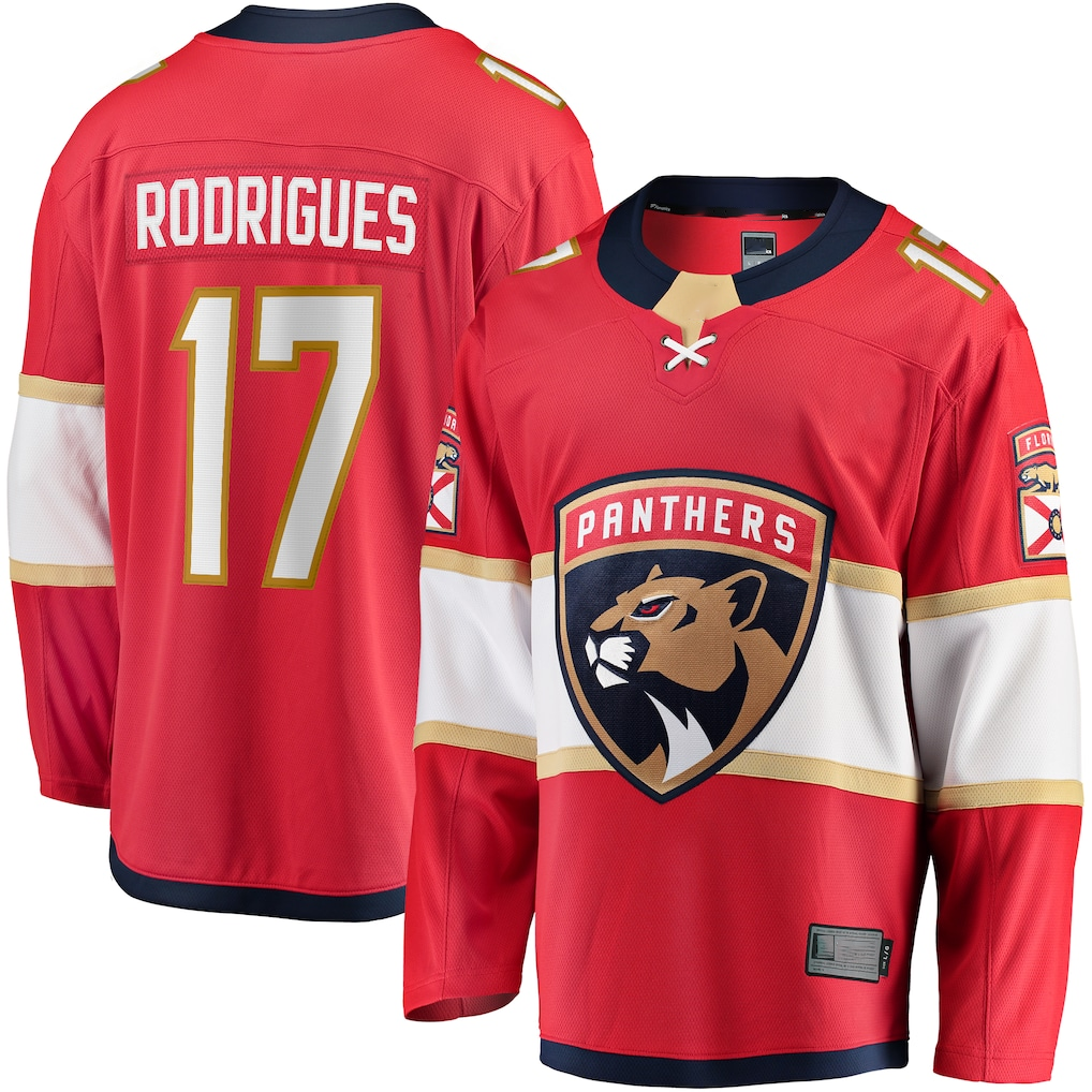 Gdoa F.Panthers #17 Evan Rodrigues Red Home Breakaway Jerseys