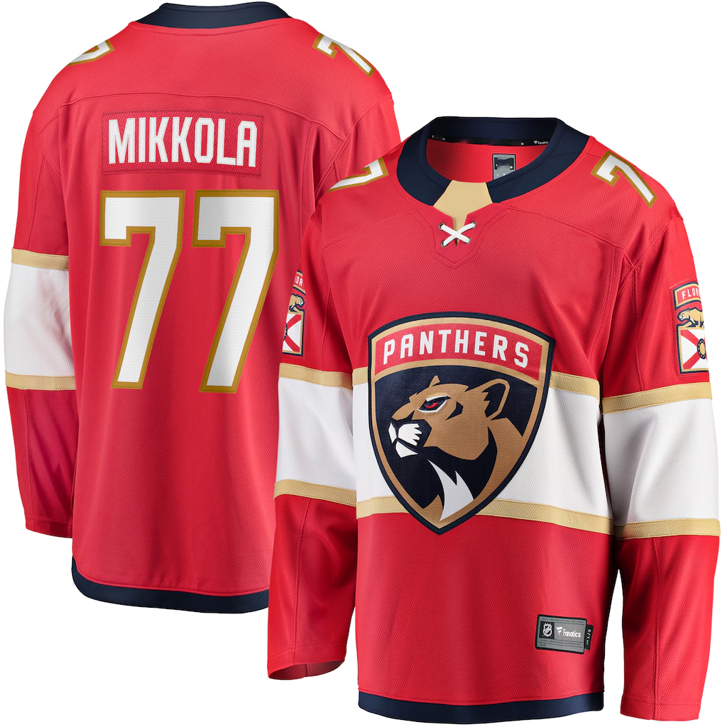Gdoa F.Panthers #77 Niko Mikkola Red Premier Breakaway Player Jerseys