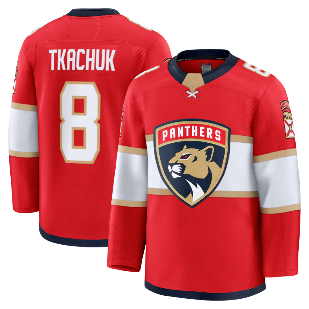 Gdoa F.Panthers #8 Brady Tkachuk Red Home Premium Jerseys