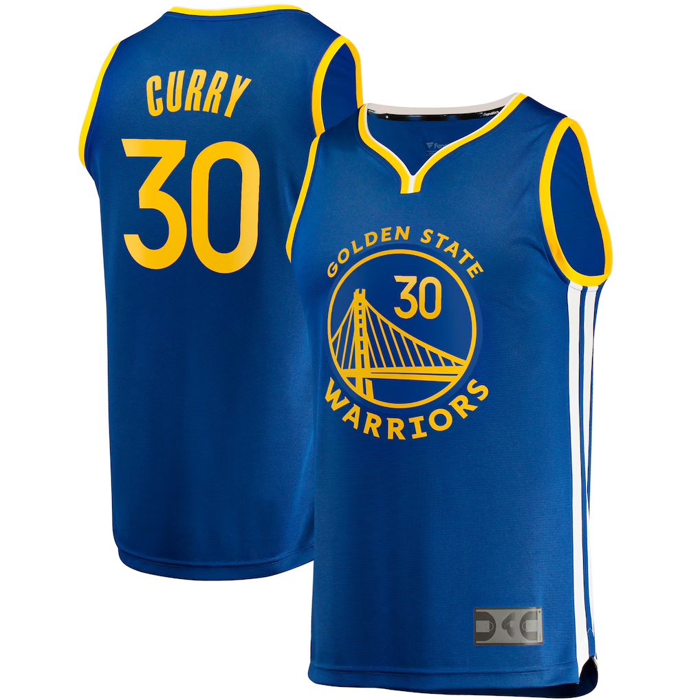 Edoa G.State Warriors #30 Stephen Curry Royal Big & Tall Fast Break Player Jerseys - Icon Edition
