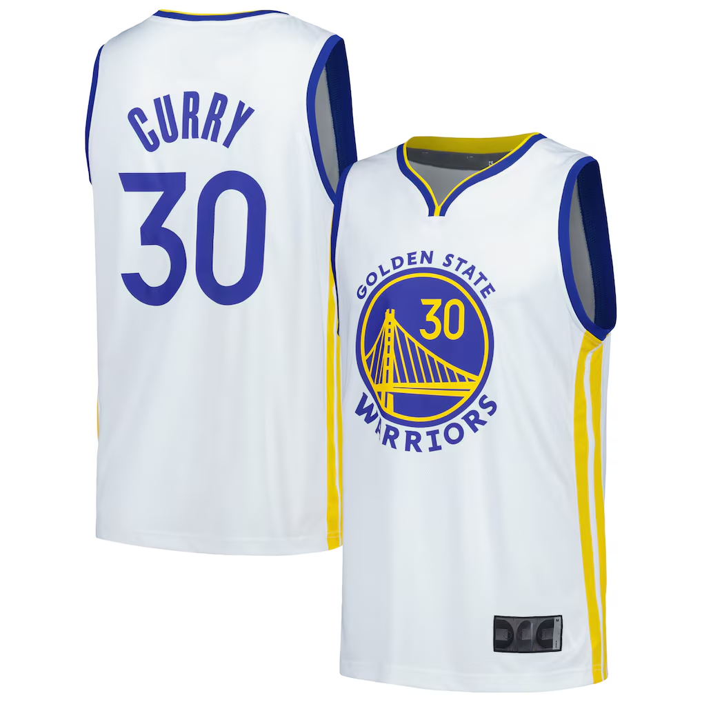 Edoa G.State Warriors #30 Stephen Curry White Fast Break Replica Player Jerseys - Association Edition