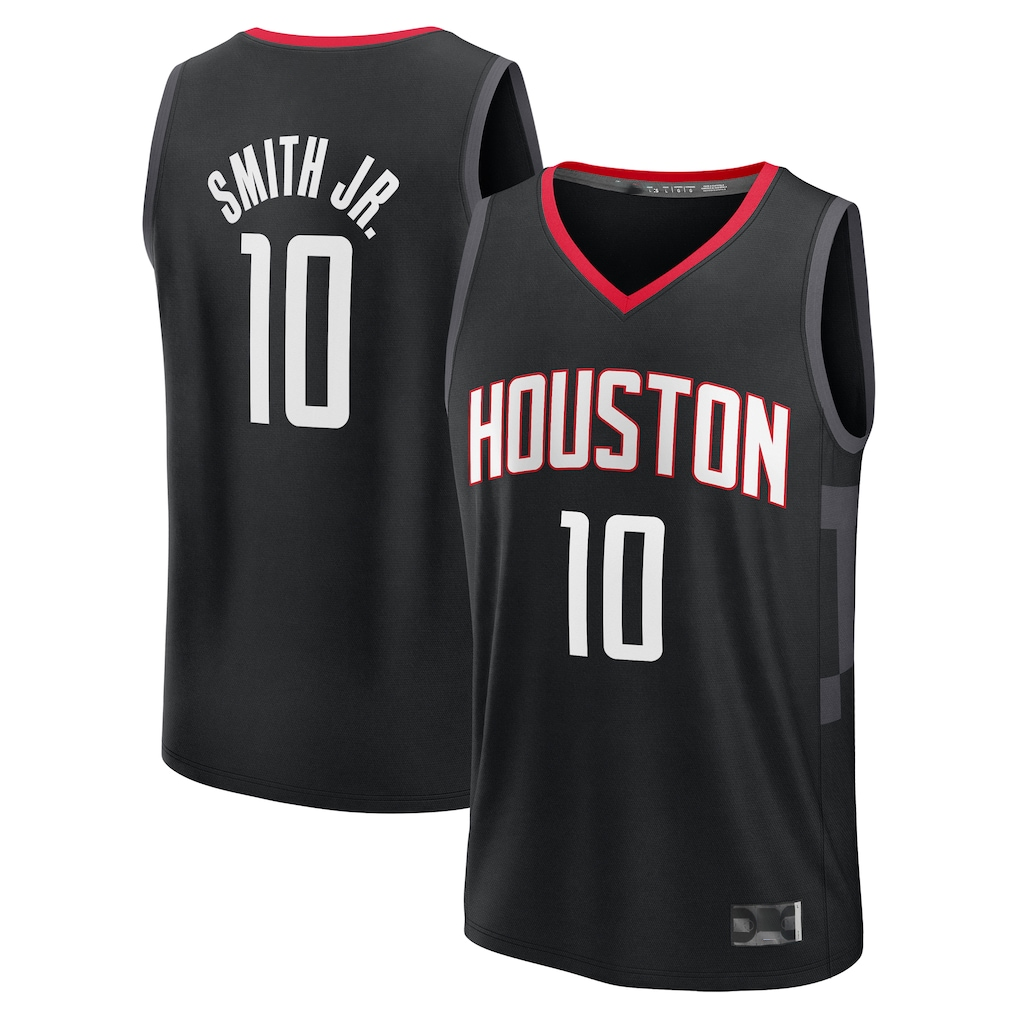 Edoa H.Rockets #10 Jabari Smith Jr. Black Fast Break Replica Player Stitched Jerseys-Statement Edition