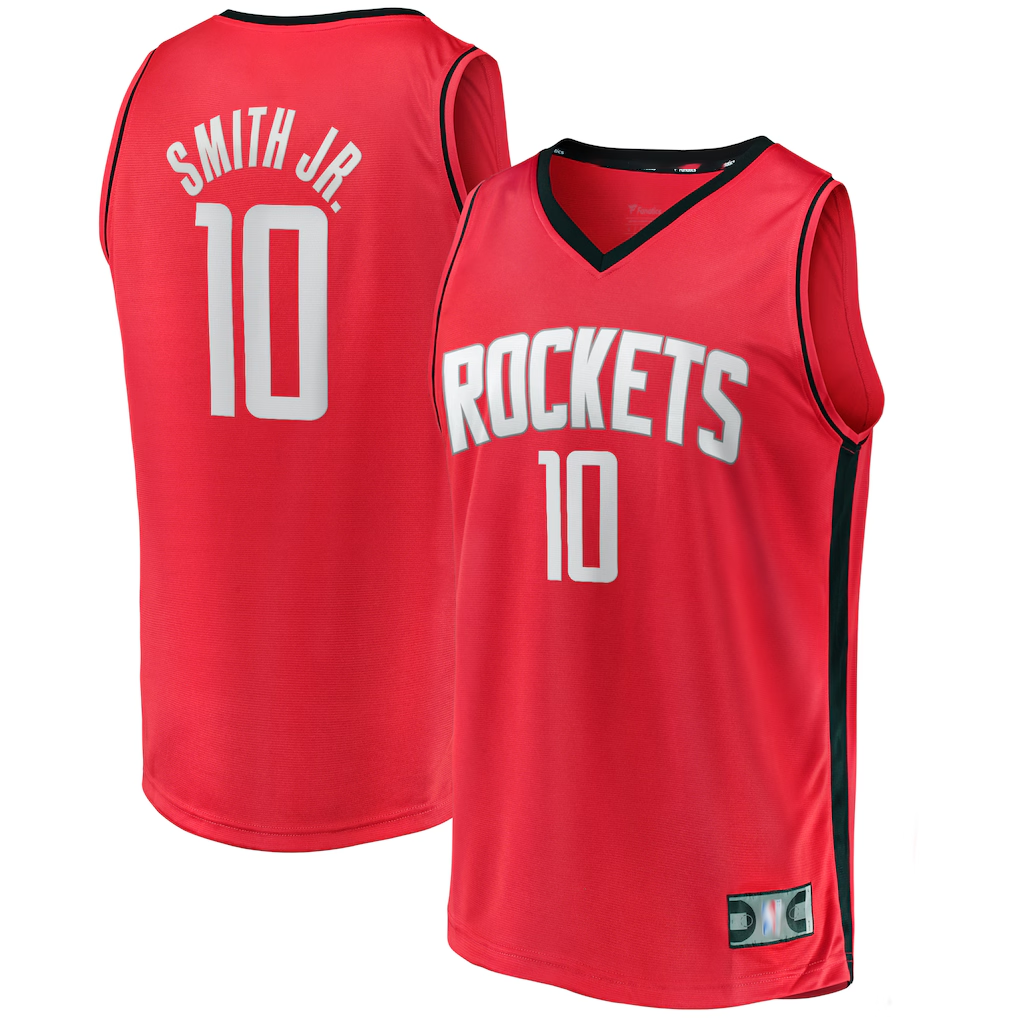 Edoa H.Rockets H.Rockets #10 Jabari Smith Jr. Red Fast Break Replica Player Stitched Jerseys-Icon Edition