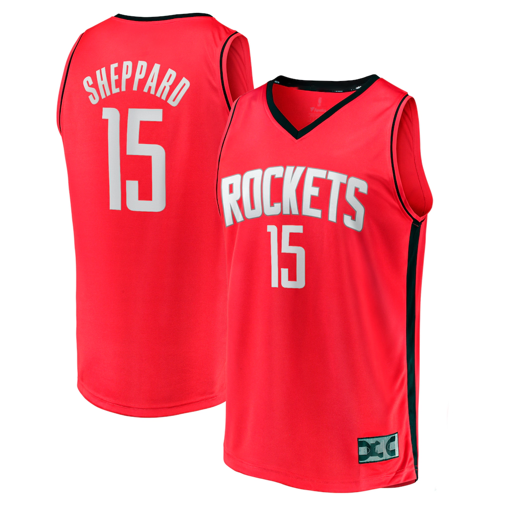 Edoa H.Rockets #15 Reed Sheppard Red 2024 Draft Fast Break Player Stitched Jerseys-Icon Edition