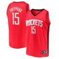 Edoa H.Rockets #15 Reed Sheppard Red 2024 Draft Fast Break Player Stitched Jerseys-Icon Edition