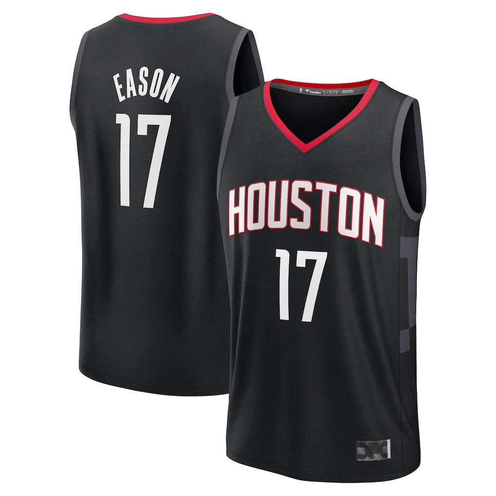 Edoa H.Rockets #17 Tari Eason Black Fast Break Replica Player Stitched Jerseys-Statement Edition