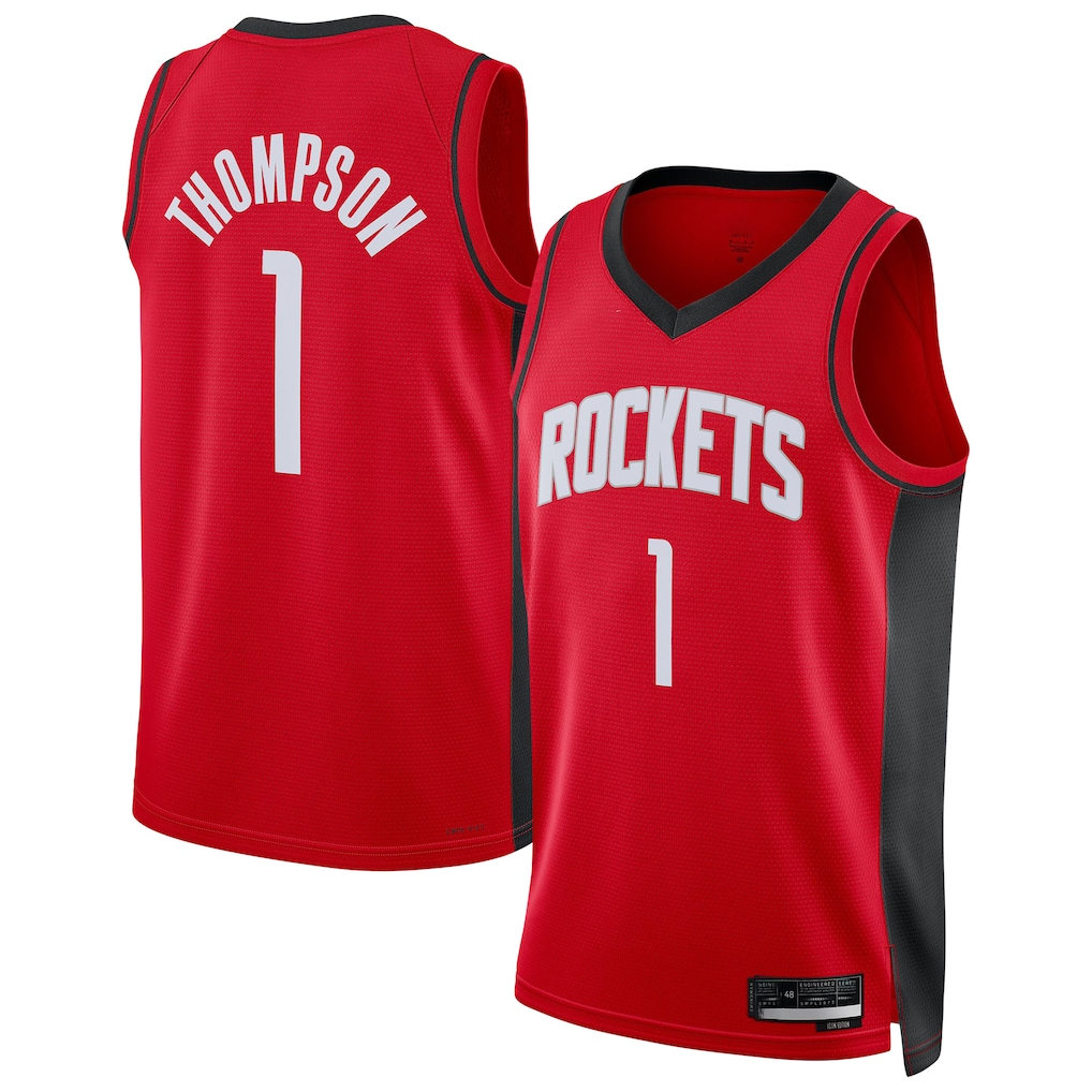 Edoa H.Rockets #1 Amen Thompson Red Swingman Player Stitched Jerseys-Icon Edition