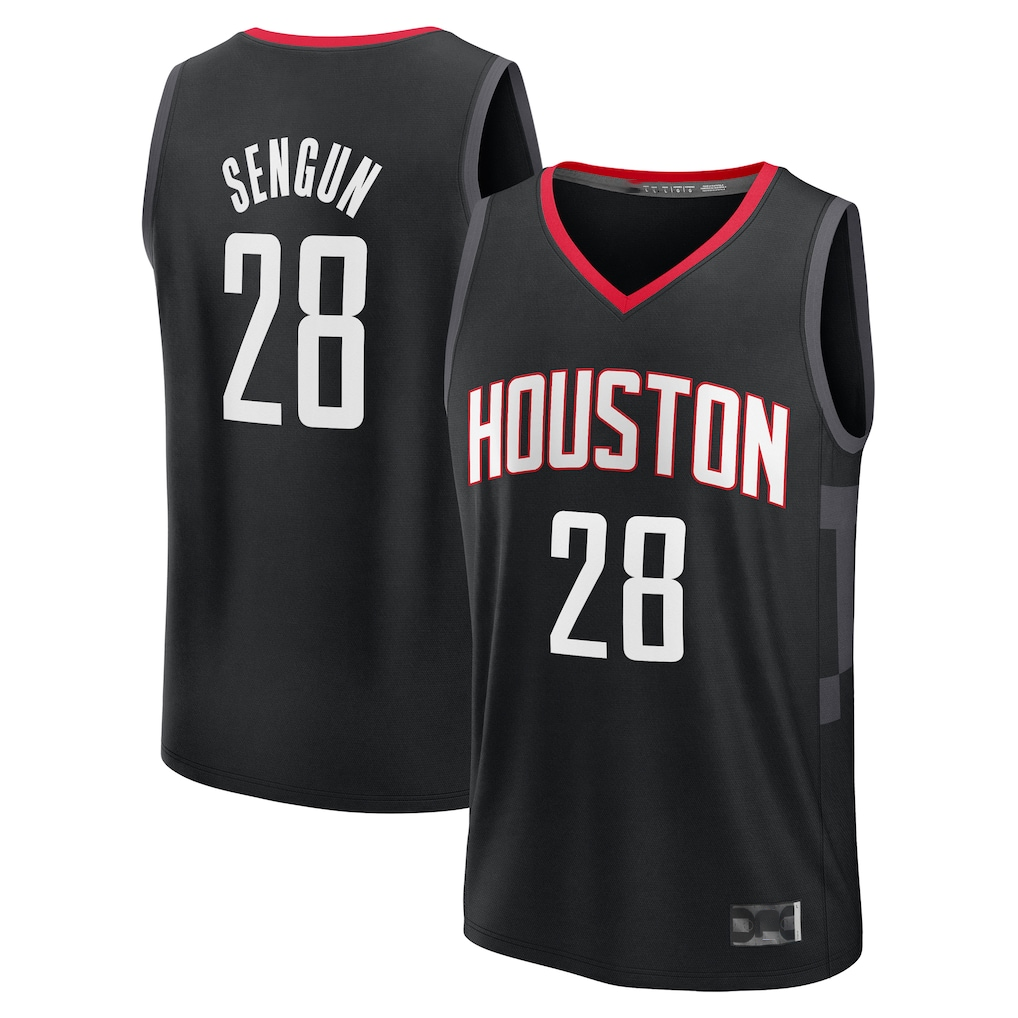 Edoa H.Rockets #28 Alperen Sengun Black Fast Break Replica Player Stitched Jerseys-Statement Edition