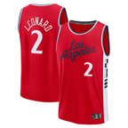 Edoa LA.Clippers #2 Kawhi Leonard Red Fast Break Replica Player Stitched Jerseys- Statement Edition