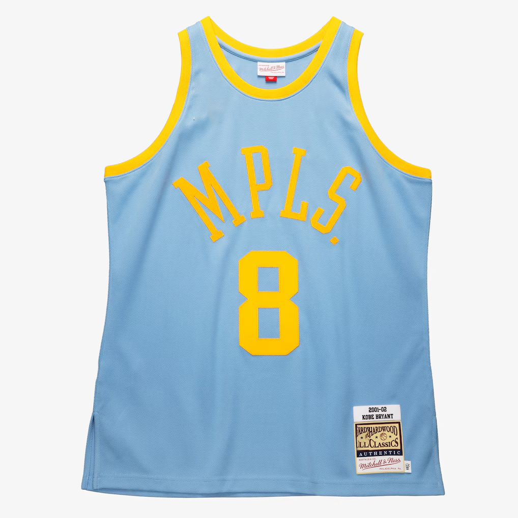 Edoa LA.Lakers #8 Kobe Bryant Mitchell & Ness Powder Blue 2001-2002 Hardwood Classics Authentic Player Stitched Jerseys