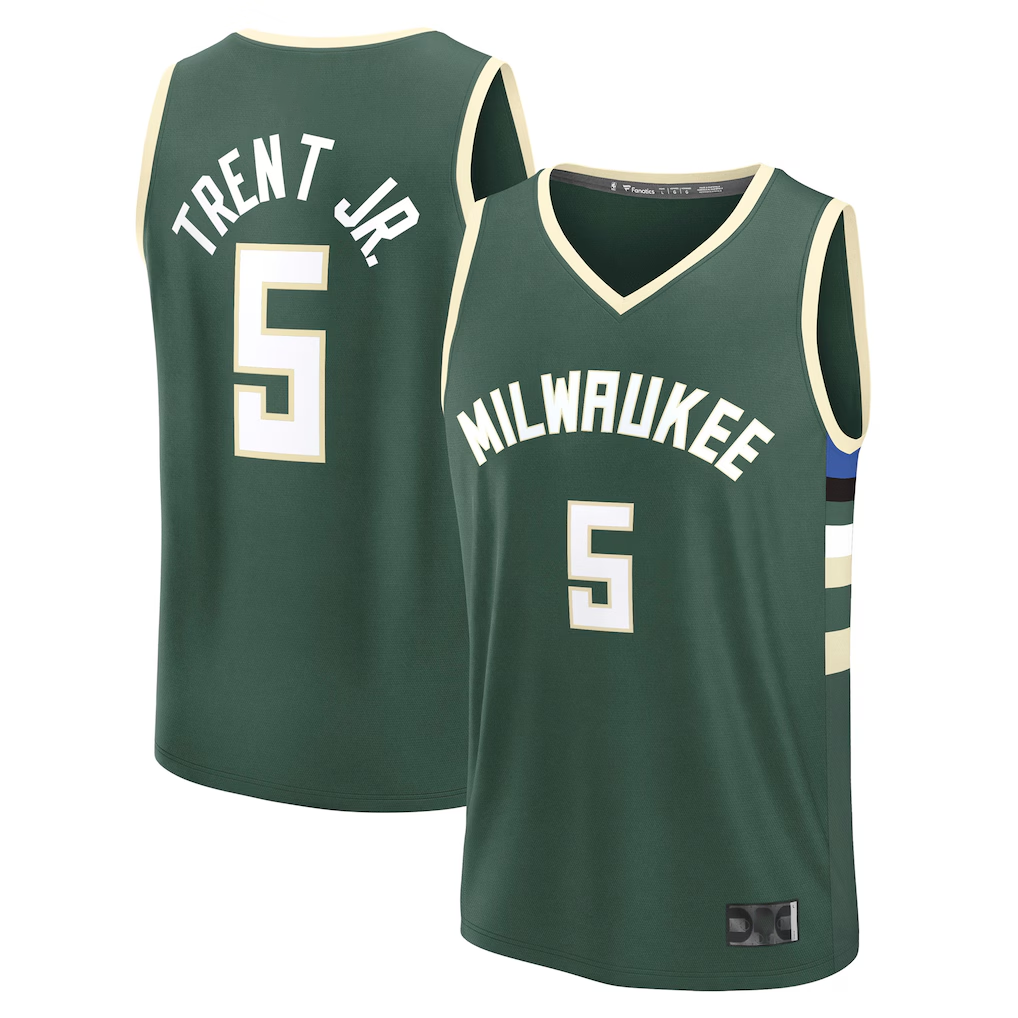 Edoa M.Bucks #5 Gary Trent Jr. Hunter Green Fast Break Replica Player Jerseys - Icon Edition