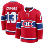 Gdoa M.Canadiens #13 Cole Caufield Red Home Premium Jerseys