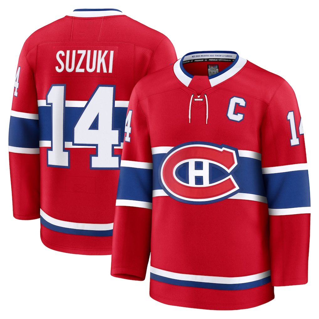 Gdoa M.Canadiens #14 Nick Suzuki Red Home Premium Jerseys