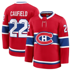 Gdoa M.Canadiens #22 Cole Caufield Red Home Premium Jerseys