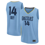 Edoa M.Grizzlies #14 Zach Edey Light Blue Fast Break Replica Player Stitched Jerseys- Statement Edition