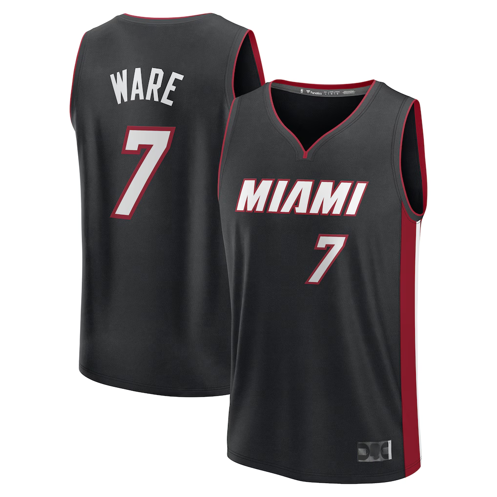 Edoa M.Heat #7 Kel'el Ware Black Fast Break Replica Player Jerseys - Icon Edition