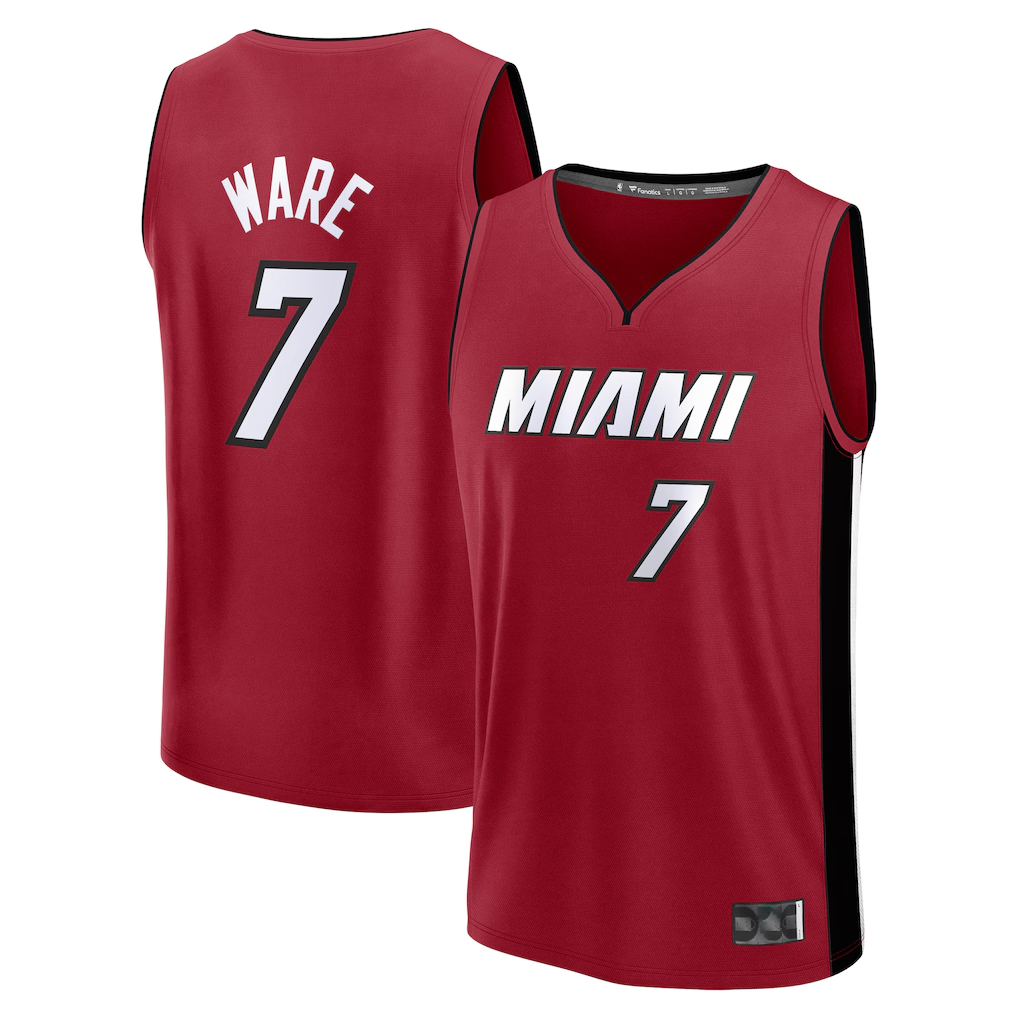 Edoa M.Heat #7 Kel'el Ware Red Fast Break Player Jerseys - Statement Edition