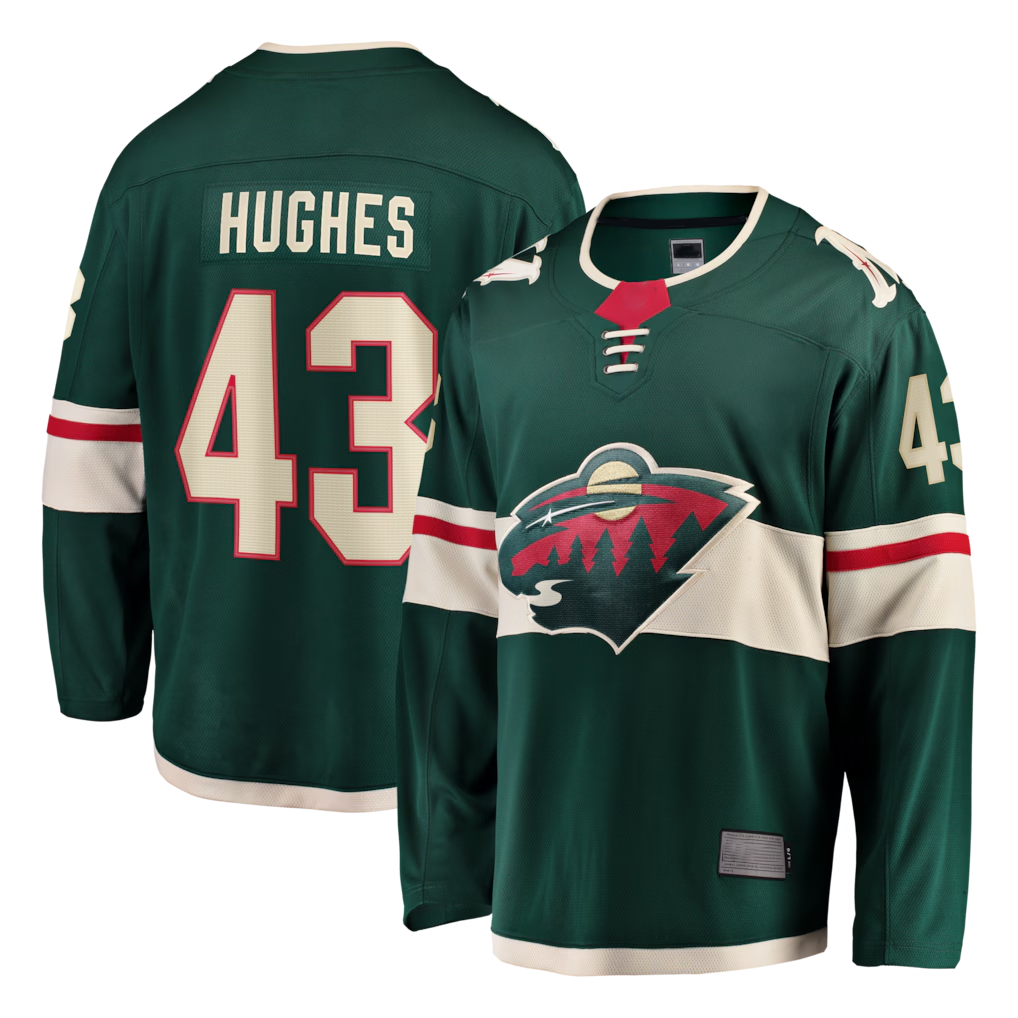 Gdoa M.Wild #43 Quinn Hughes Green Home Breakaway Jerseys
