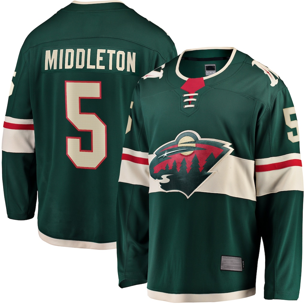 Gdoa M.Wild #5 Jake Middleton Green Home Breakaway Player Jerseys