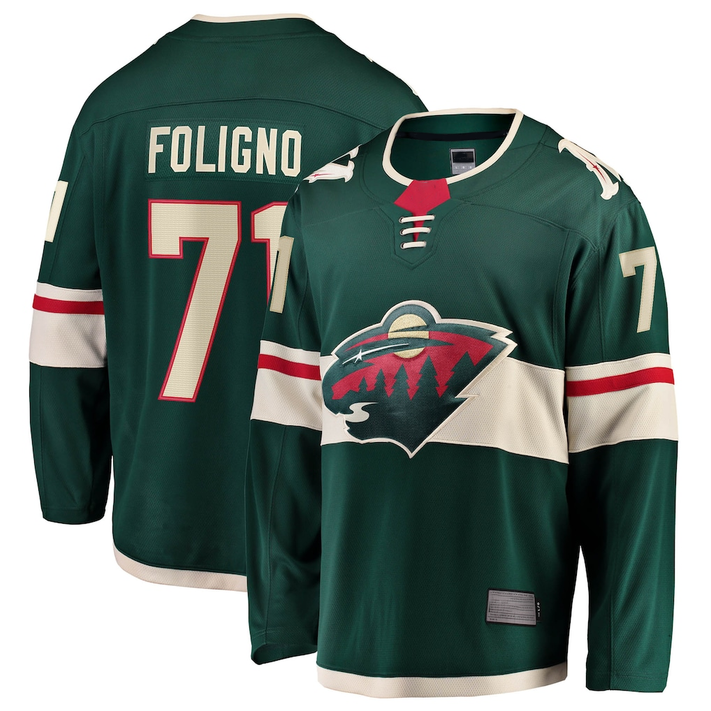 Gdoa M.Wild #71 Nick Foligno Green Home Breakaway Jerseys