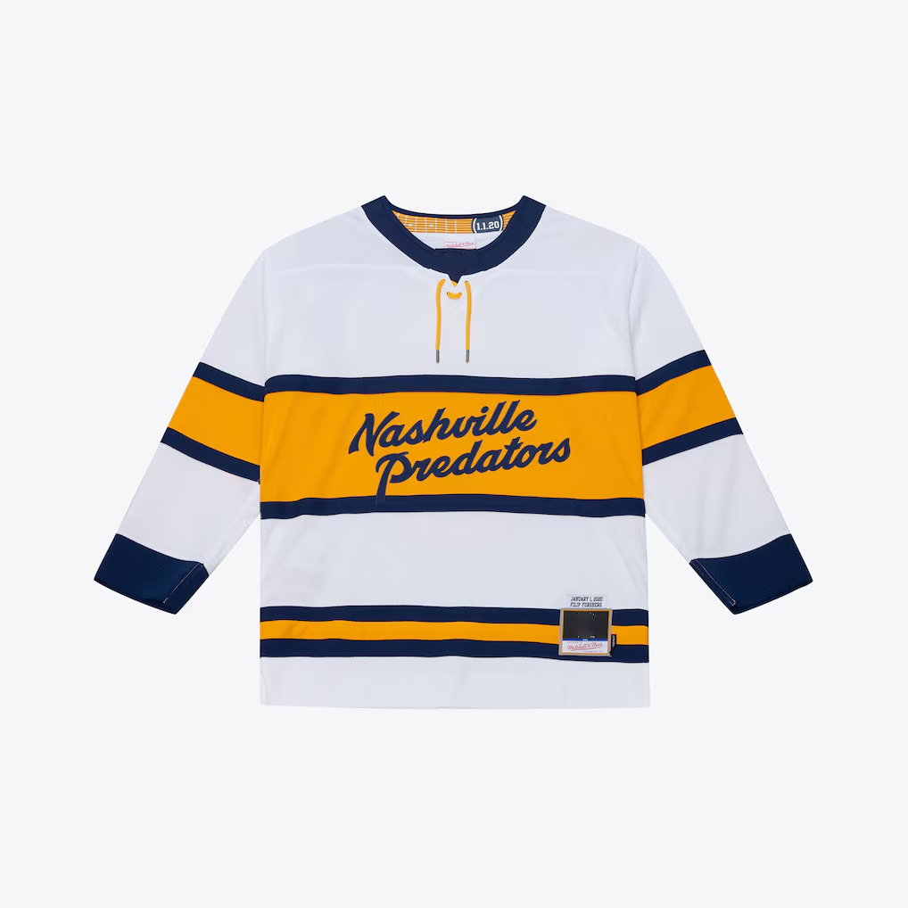 Gdoa N.Predators Filip Forsberg Mitchell & Ness White 2020 Power Play Jerseys