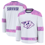 Gdoa N.Predators White Hockey Fights Cancer Survivor Practice Jerseys