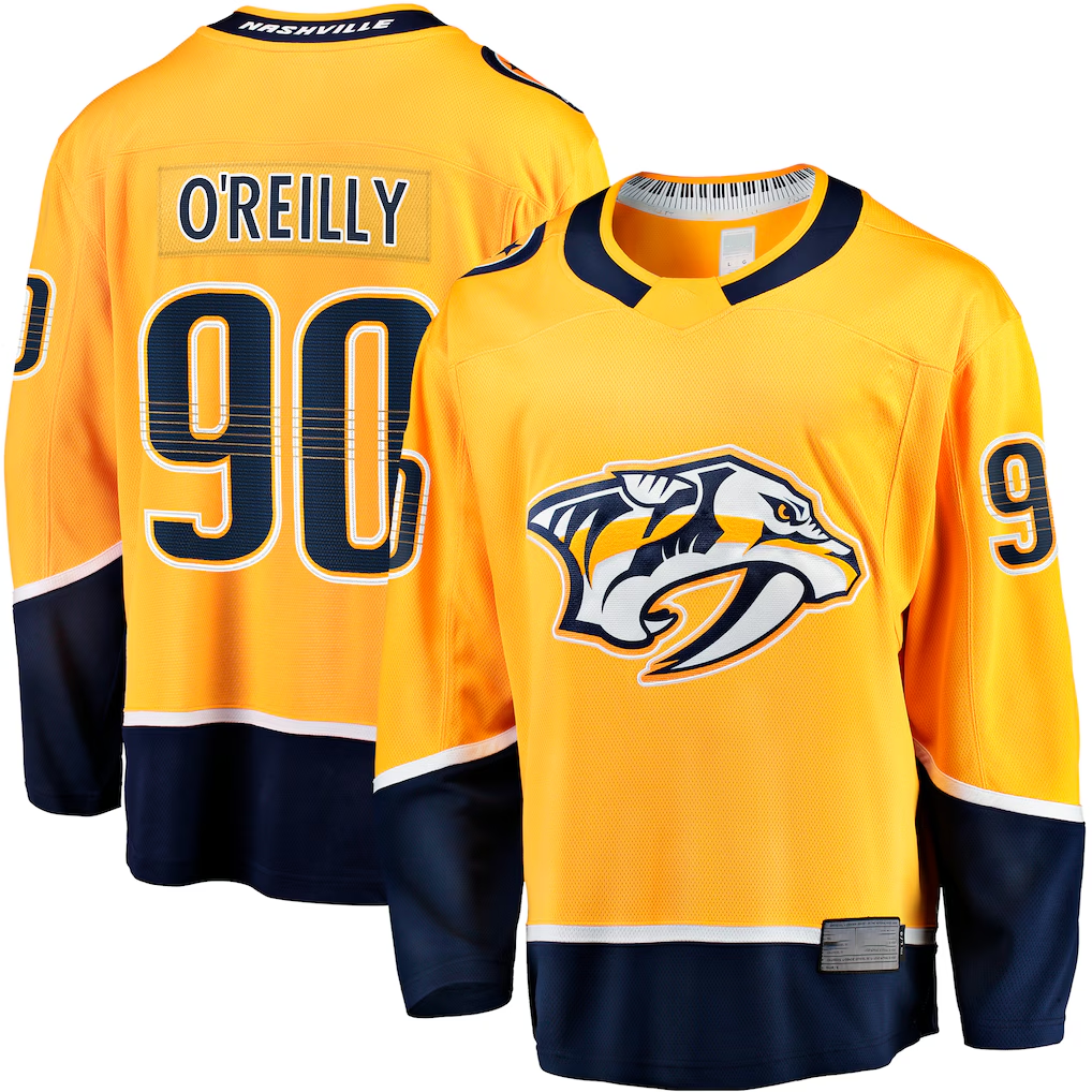 Gdoa N.Predators #90 Ryan O'Reilly Gold Breakaway Jerseys