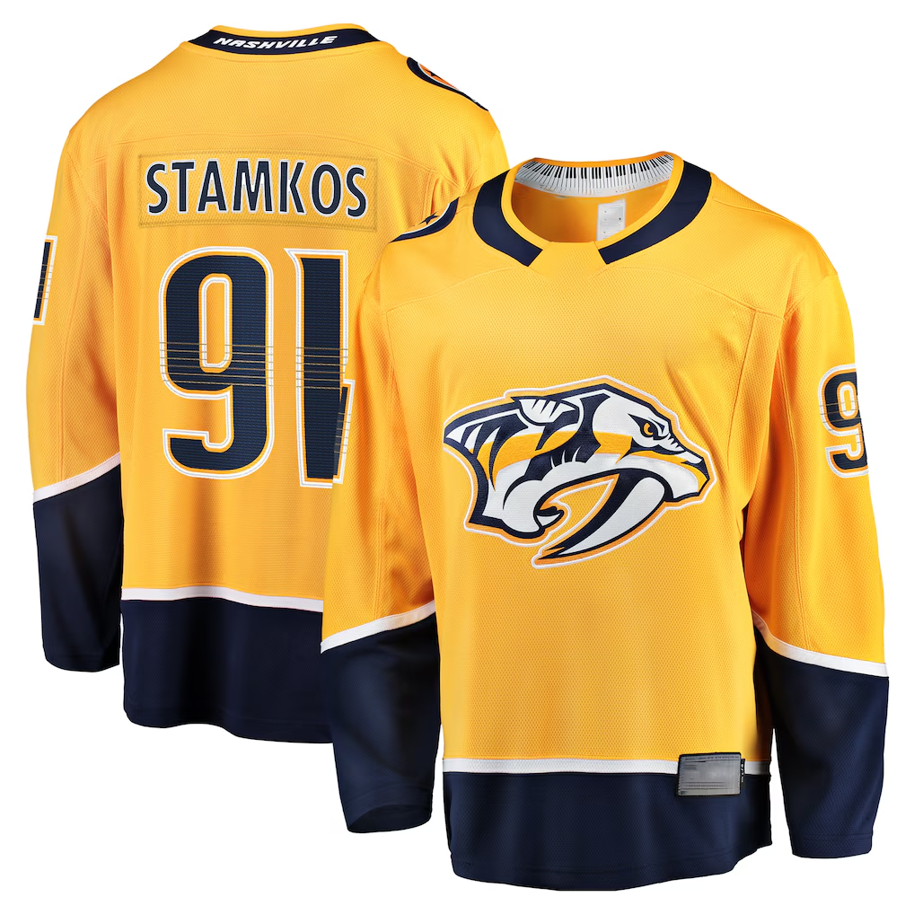 Gdoa N.Predators #91 Steven Stamkos Gold Home Premier Breakaway Player Jerseys