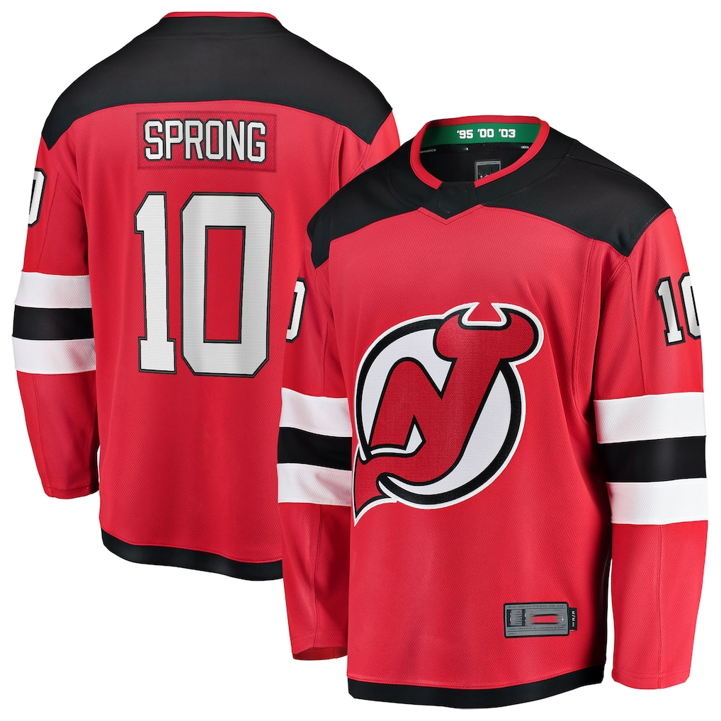 Gdoa N.Jersey Devils #10 Daniel Sprong Red Home Breakaway Jerseys