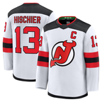 Gdoa N.Jersey Devils #13 Nico Hischier White Away Premium Jerseys