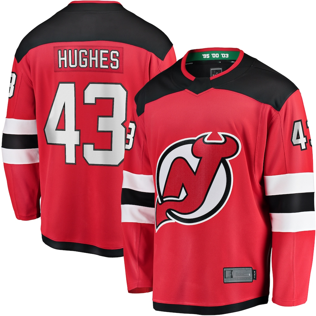 Gdoa N.Jersey Devils #43 Luke Hughes Red Home Breakaway Player Jerseys