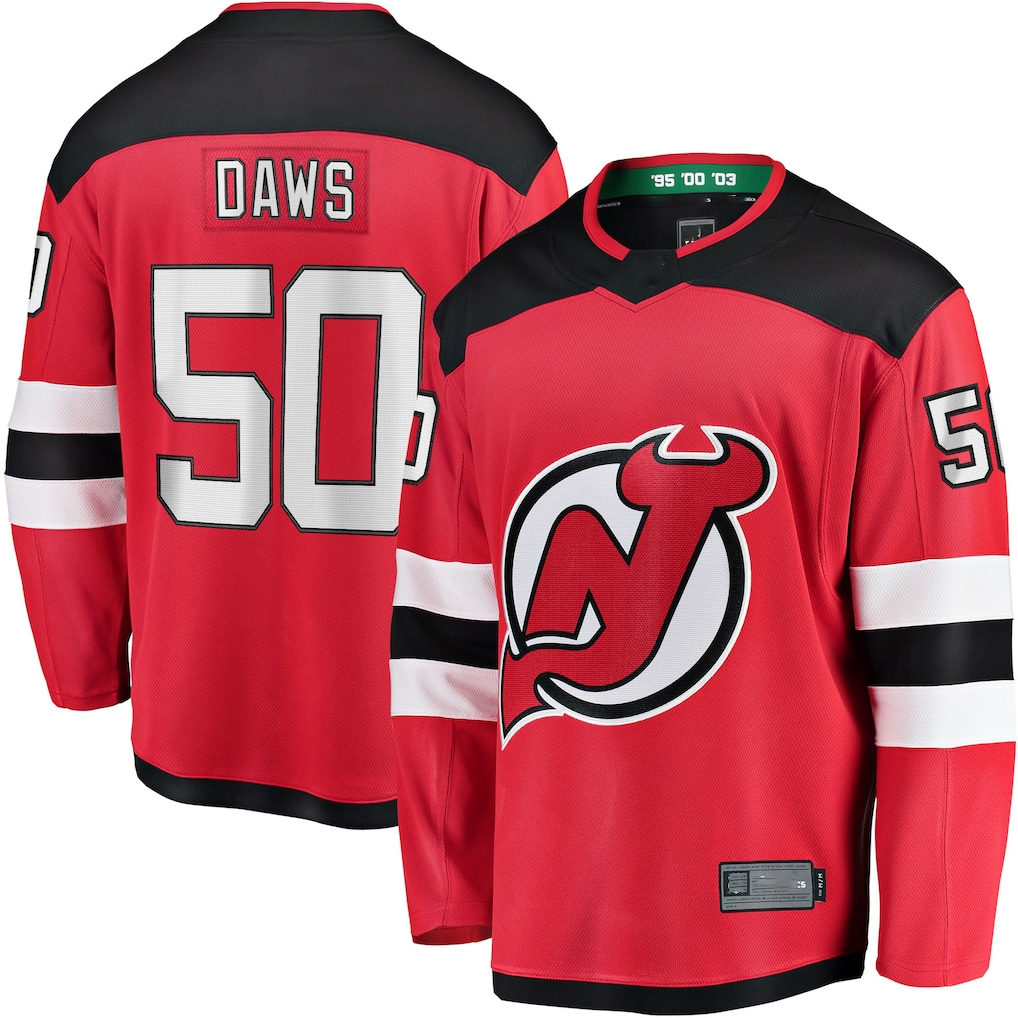 Gdoa N.Jersey Devils #50 Nico Daws Red Home Breakaway Player Jerseys
