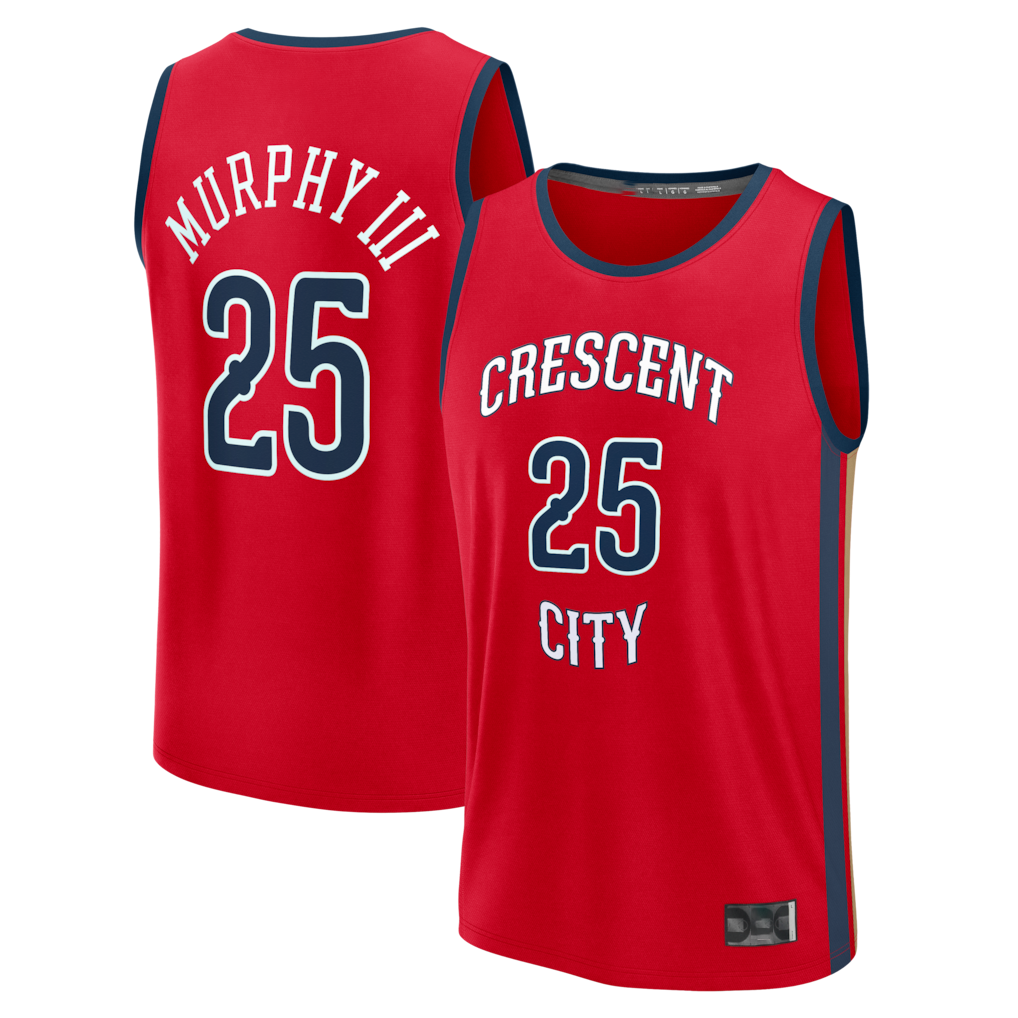Edoa NO.Pelicans #25 Trey Murphy III Red Fast Break Replica Player Stitched Jerseys- Statement Edition