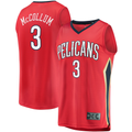 Edoa NO.Pelicans #3 C.J. McCollum Red Fast Break Replica Player Stitched Jerseys- Statement Edition