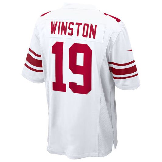 NY.Giants #19 Jameis Winston White Game Stitched American Football Jerseys